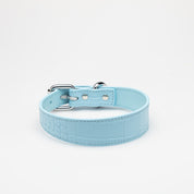 Babyblauw Croco Hondenhalsband Dun