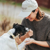 Beige Denim Pet - Dogs & Wine Make Everything Fine