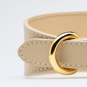 Brede Beige Hondenhalsband