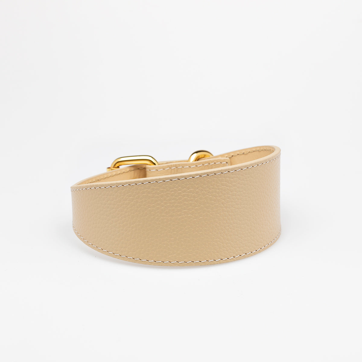 Brede Beige Hondenhalsband