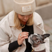 Beige Wol Muts - Fur Mama