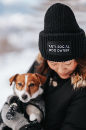 Zwarte Wol Muts - Anti-Social Dog Owner
