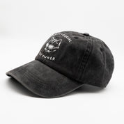 Zwarte denim pet - Logo "Anti-Social Cat Owner" 