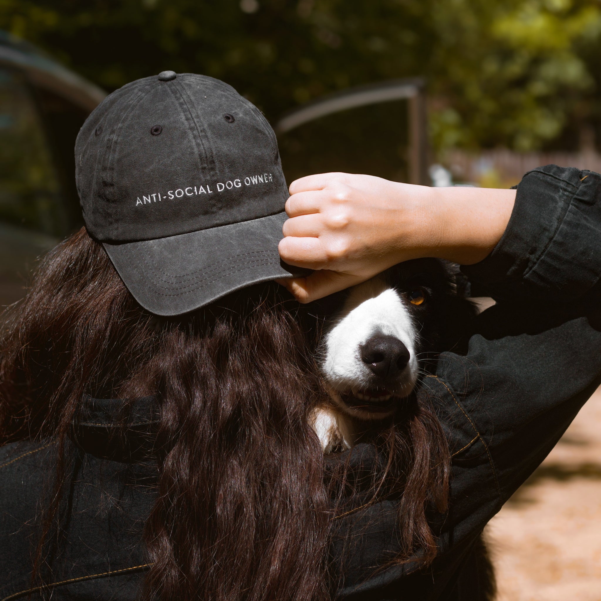 Zwarte Denim Pet - Anti-Social Dog Owner