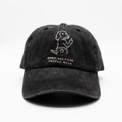 Zwarte denim pet - Logo "Dogs. Because People Suck" 