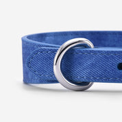 Blauwe Spijkerhondenhalsband Dun
