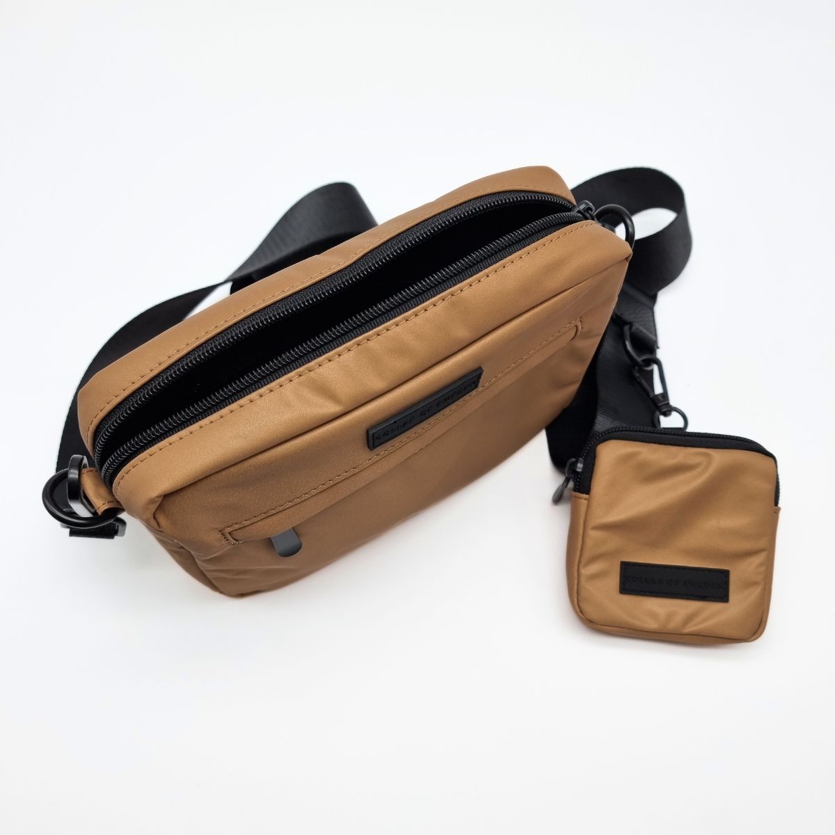 Reflecterende Bronzen Hondenwandel Tas - Crossbody 