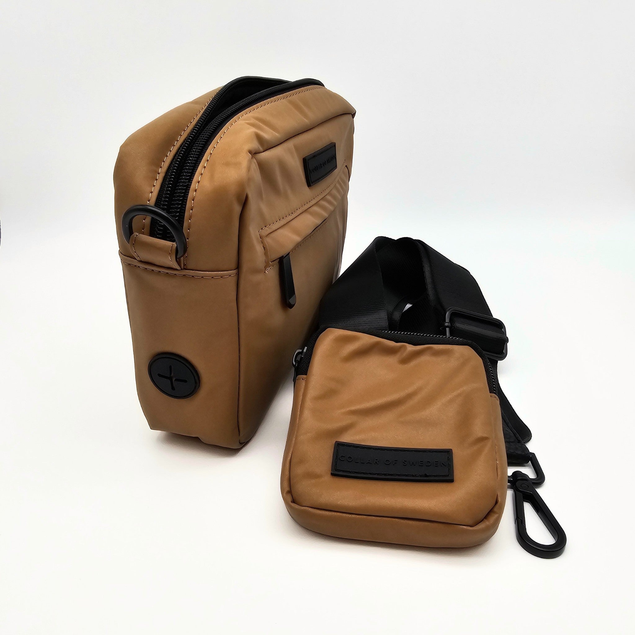 Reflecterende Bronzen Hondenwandel Tas - Crossbody 