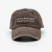 Bruine Denim Pet - Cats & Wine Make Everything Fine