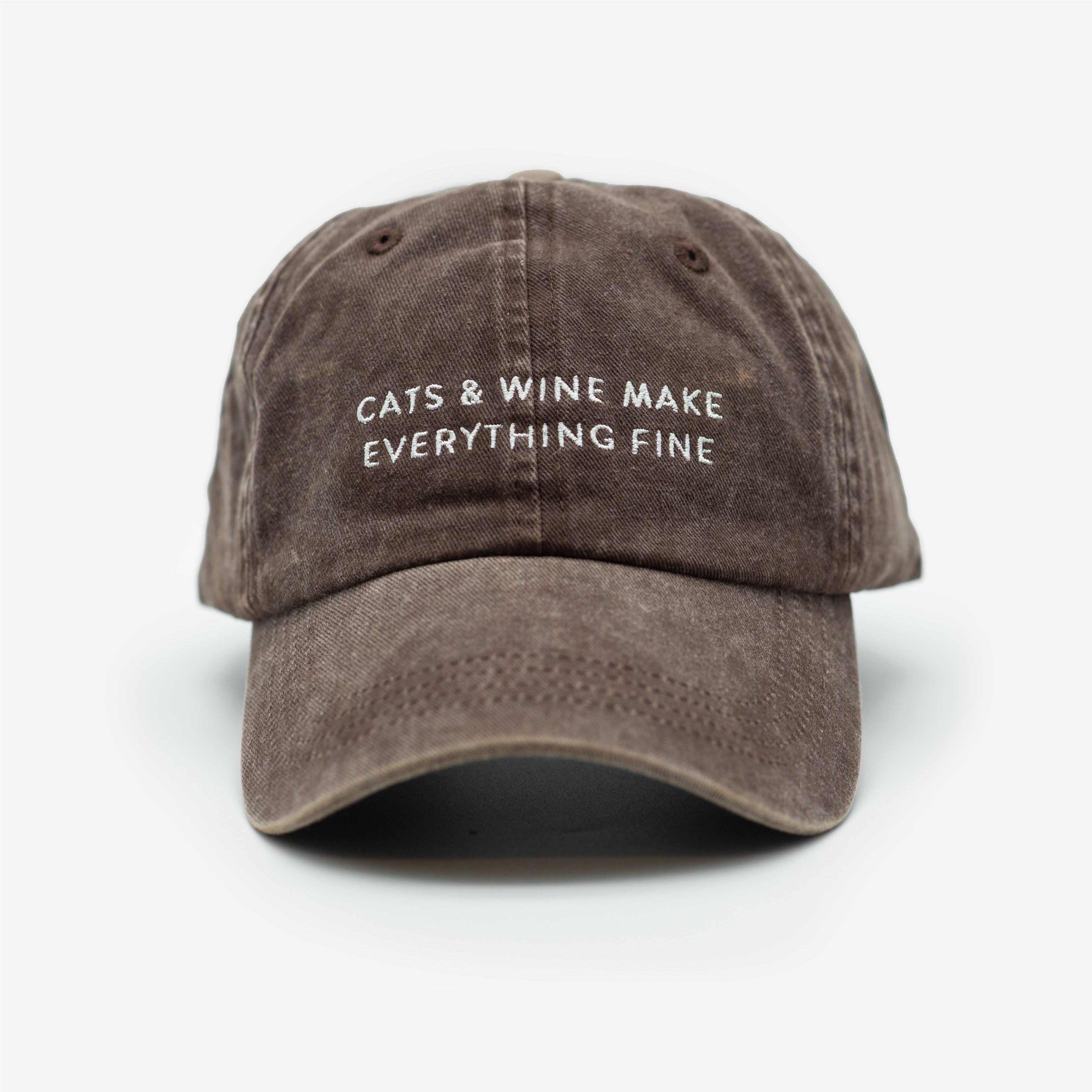 Bruine Denim Pet - Cats & Wine Make Everything Fine