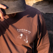 Brown Long Sleeve - Dogs & Wine Make Everything Fine