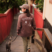 Brown Long Sleeve - Dogs & Wine Make Everything Fine
