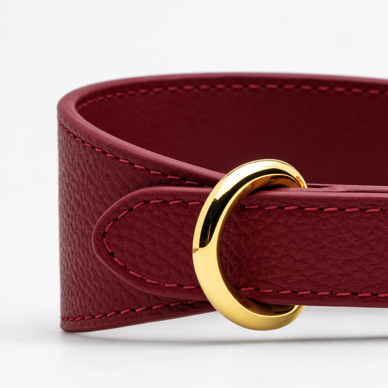 Bordeauxrode Brede Hondenhalsband