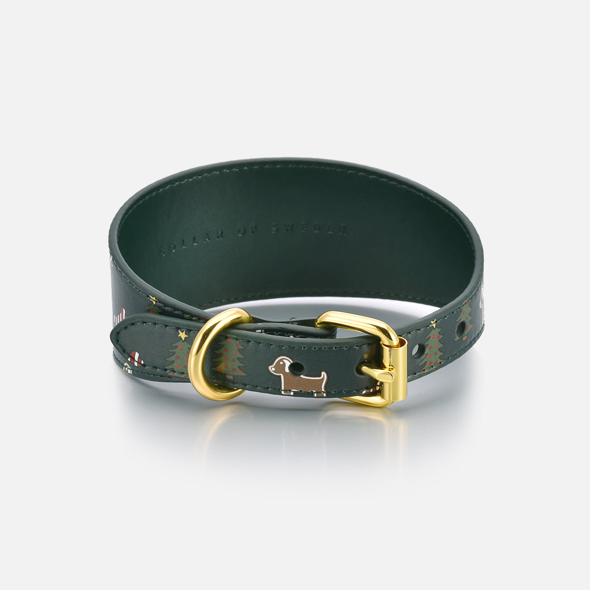 Kerst hondenhalsband breed