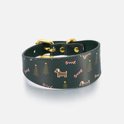 Kerst hondenhalsband breed