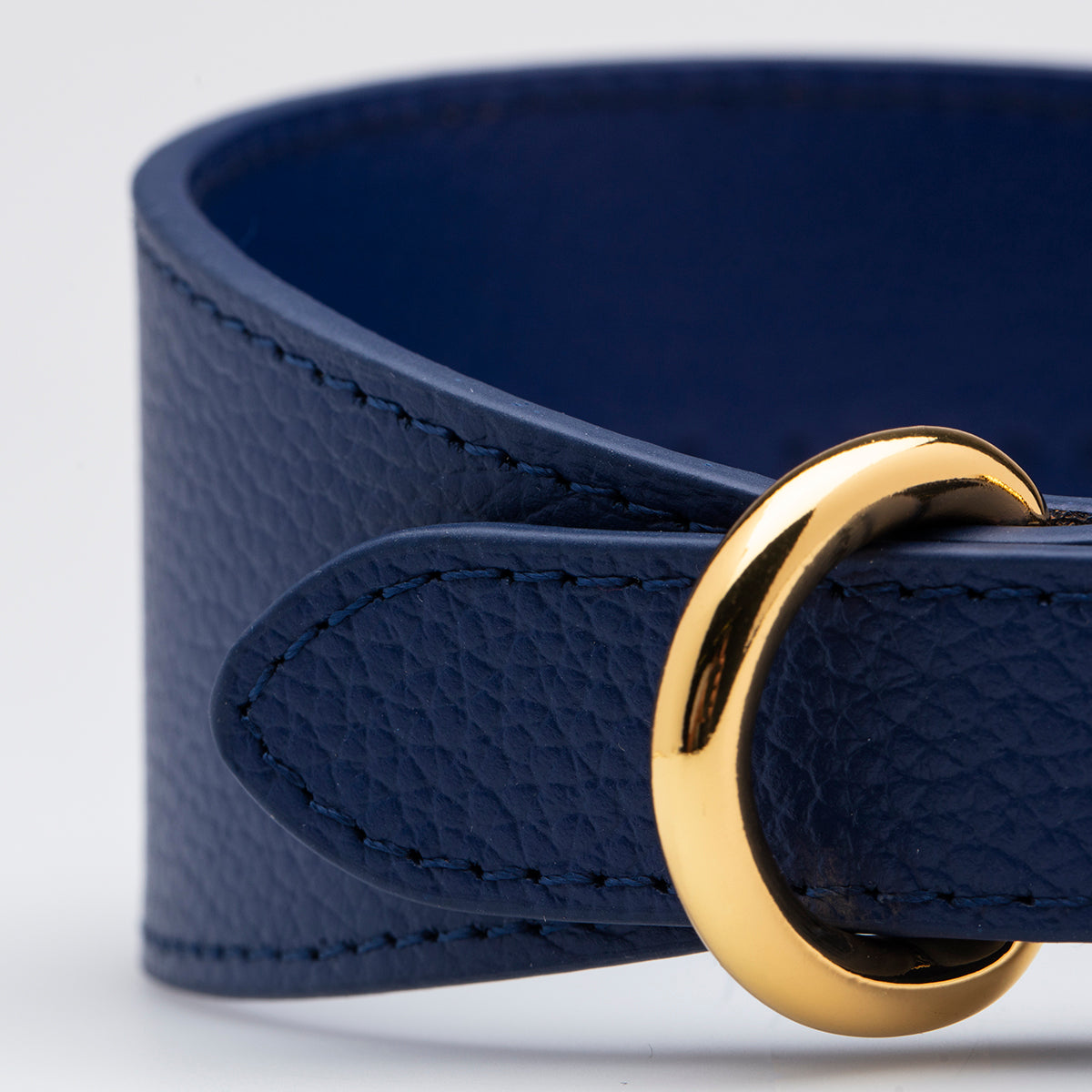 Donkerblauwe Brede Hondenhalsband