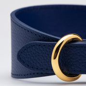 Donkerblauwe Brede Hondenhalsband