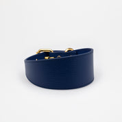 Donkerblauwe Brede Hondenhalsband