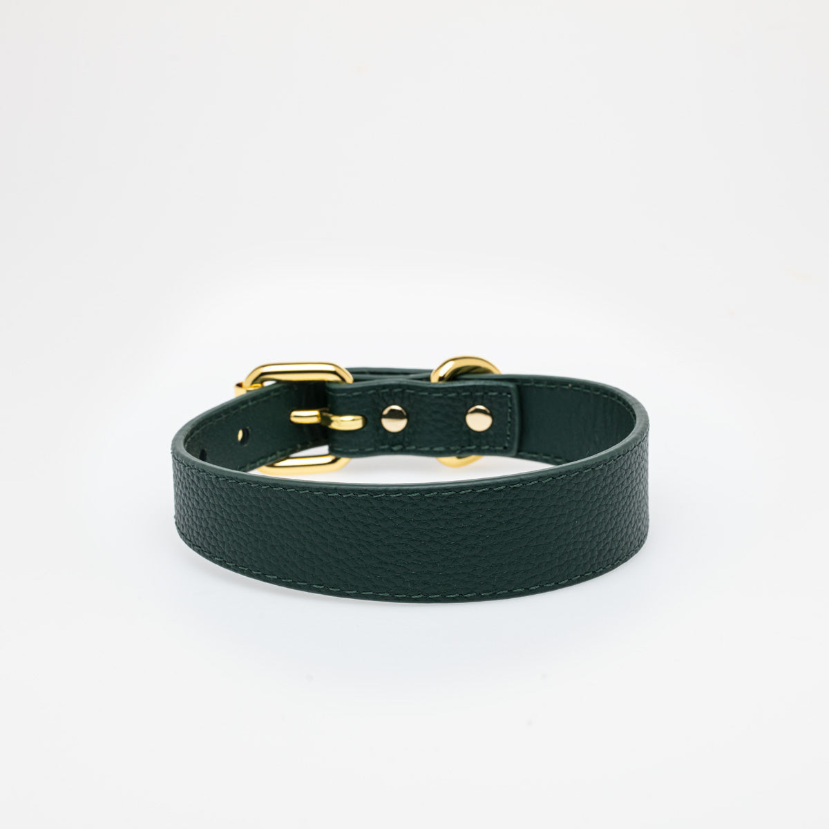 Dunne Donkergroene Hondenhalsband