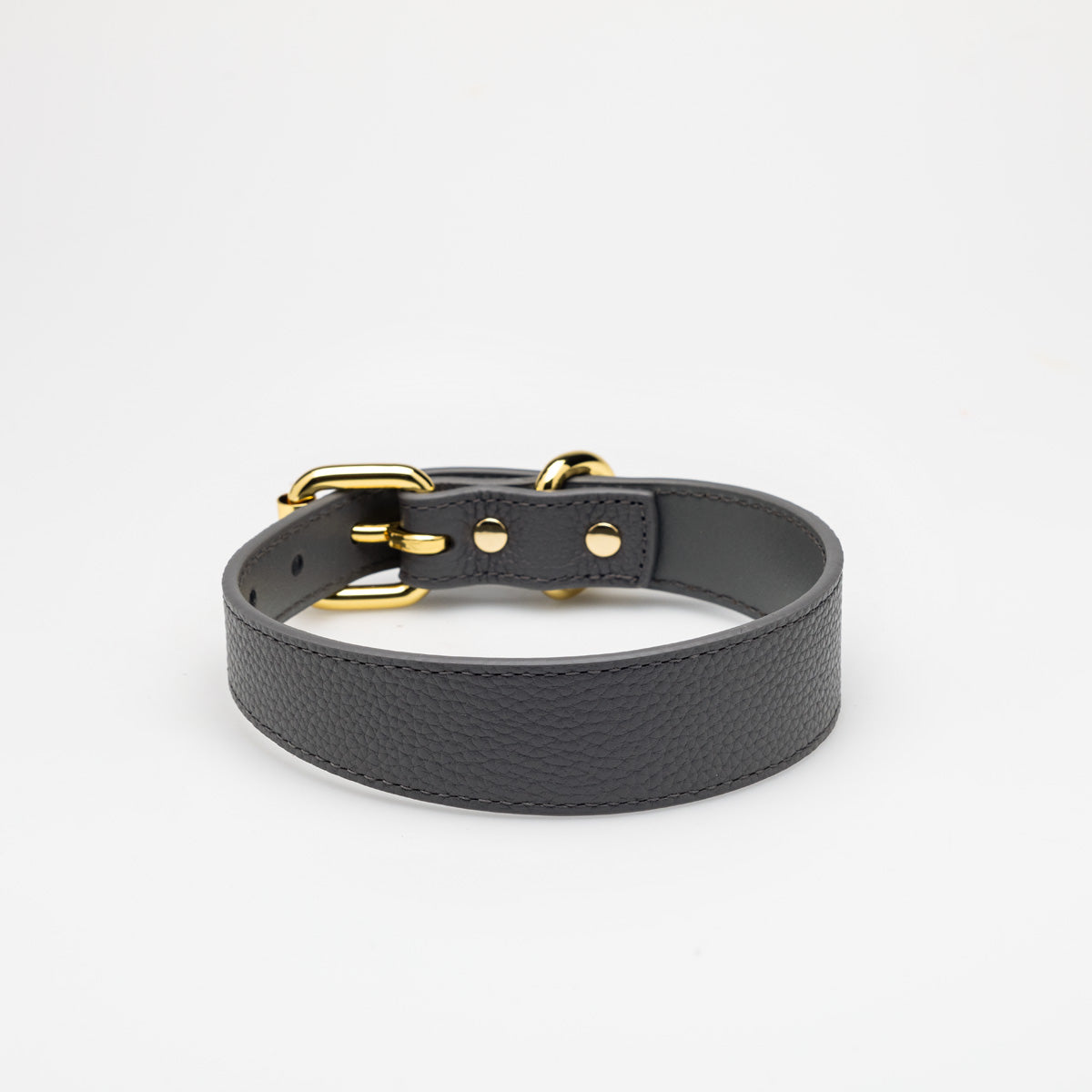 Donkergrijze Dunne Hondenhalsband
