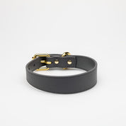 Donkergrijze Dunne Hondenhalsband