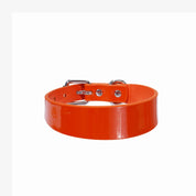 Glanzende Oranje Dunne Hondenhalsband