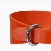 Glanzende Oranje Hondenhalsband Breed