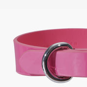 Glanzende Roze Dunne Hondenhalsband