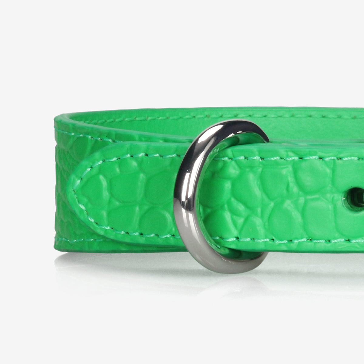 Pure Green Croco Hondenhalsband Dun