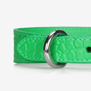 Pure Green Croco Hondenhalsband Dun