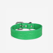 Pure Green Croco Hondenhalsband Dun