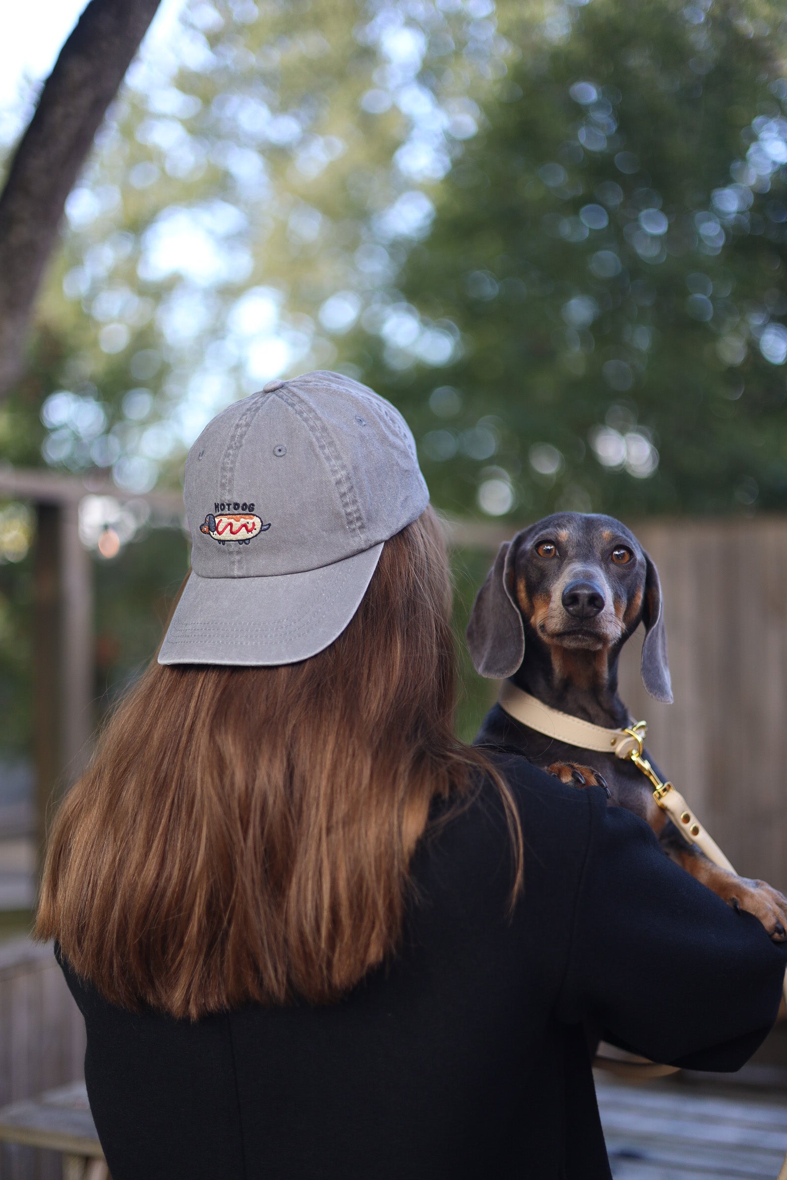 Grijze Denim Pet - Hot Dog