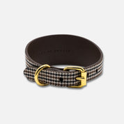 Beige Houndstooth Hondenhalsband Breed