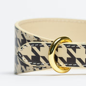 Beige Houndstooth Hondenhalsband Breed