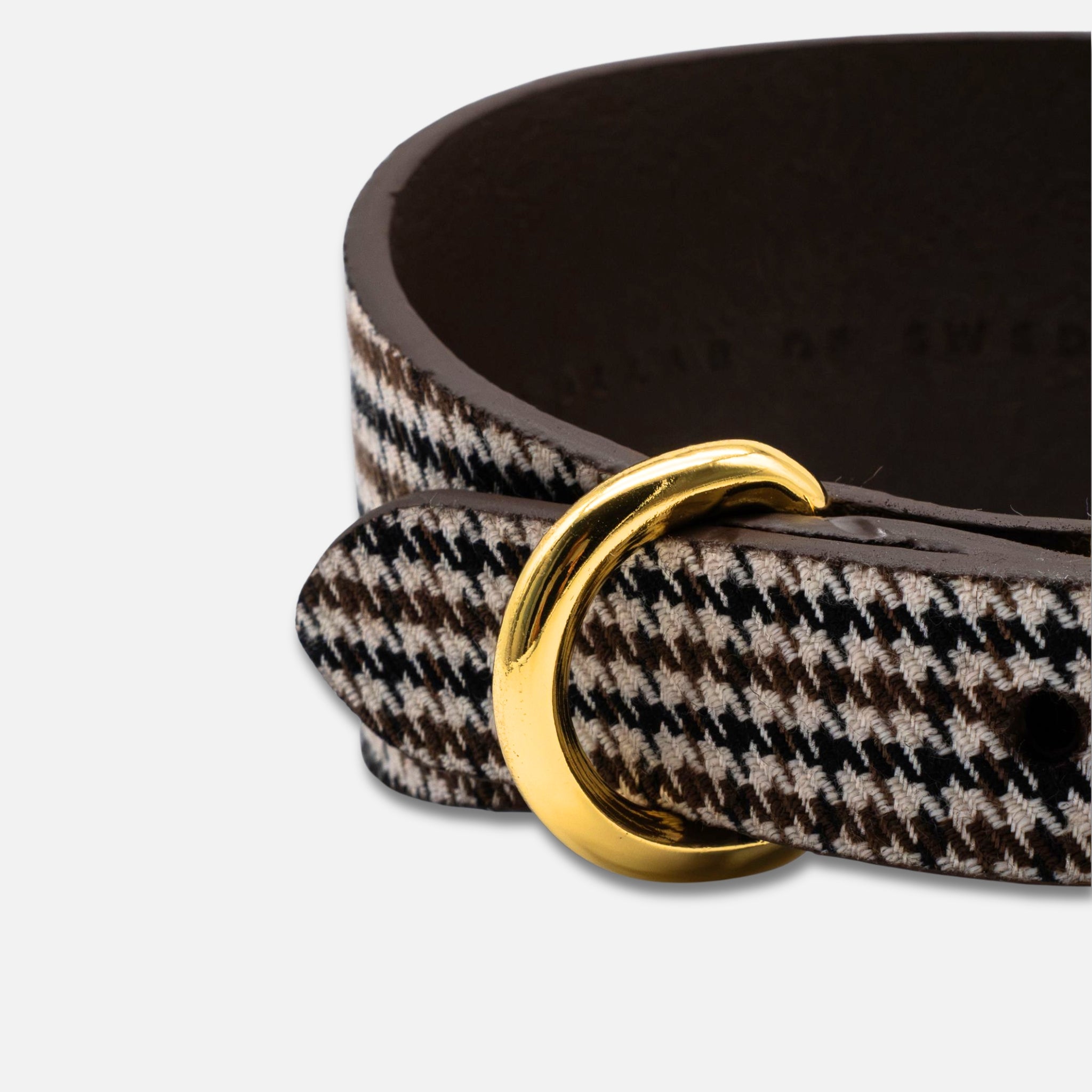 Beige Houndstooth Hondenhalsband Breed