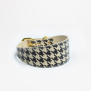 Beige Houndstooth Hondenhalsband Breed