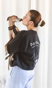 Zwart T-shirt - Dogs & Wine Make Everything Fine