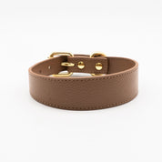 Mocha Brown Dog Collar Thin