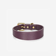 Dunne Hondenhalsband Pruimkleurig