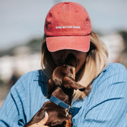 Rode Spijkerstof Pet - Dogs Before Dudes