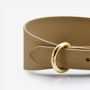 Reflecterende bronzen brede hondenhalsband