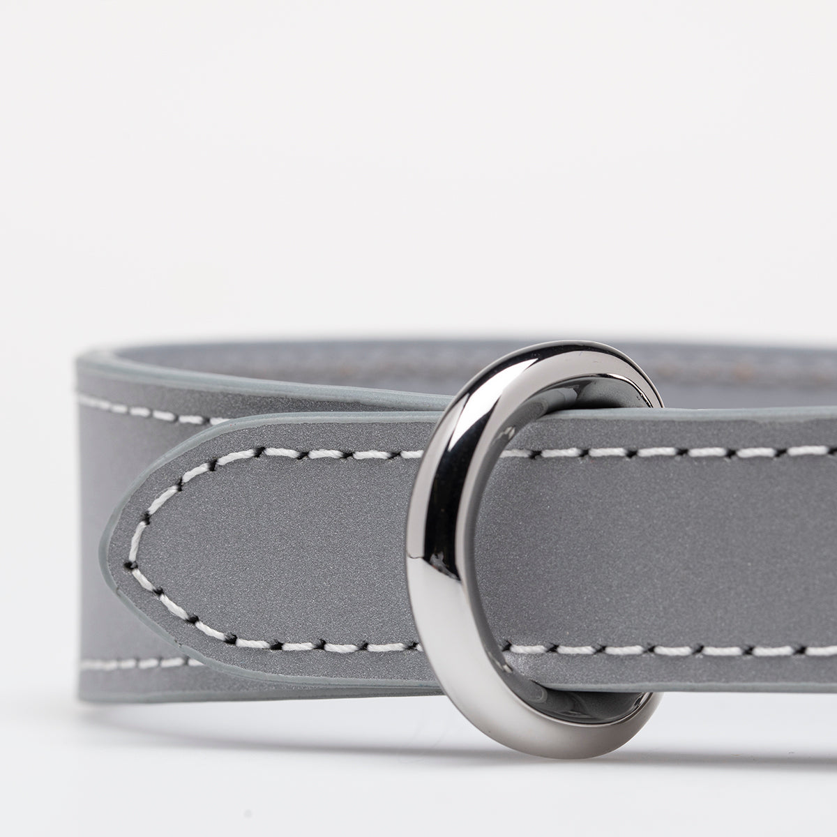 Reflecterende Zilveren Dunne Hondenhalsband