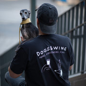 Zwart T-shirt - Dogs & Wine Make Everything Fine