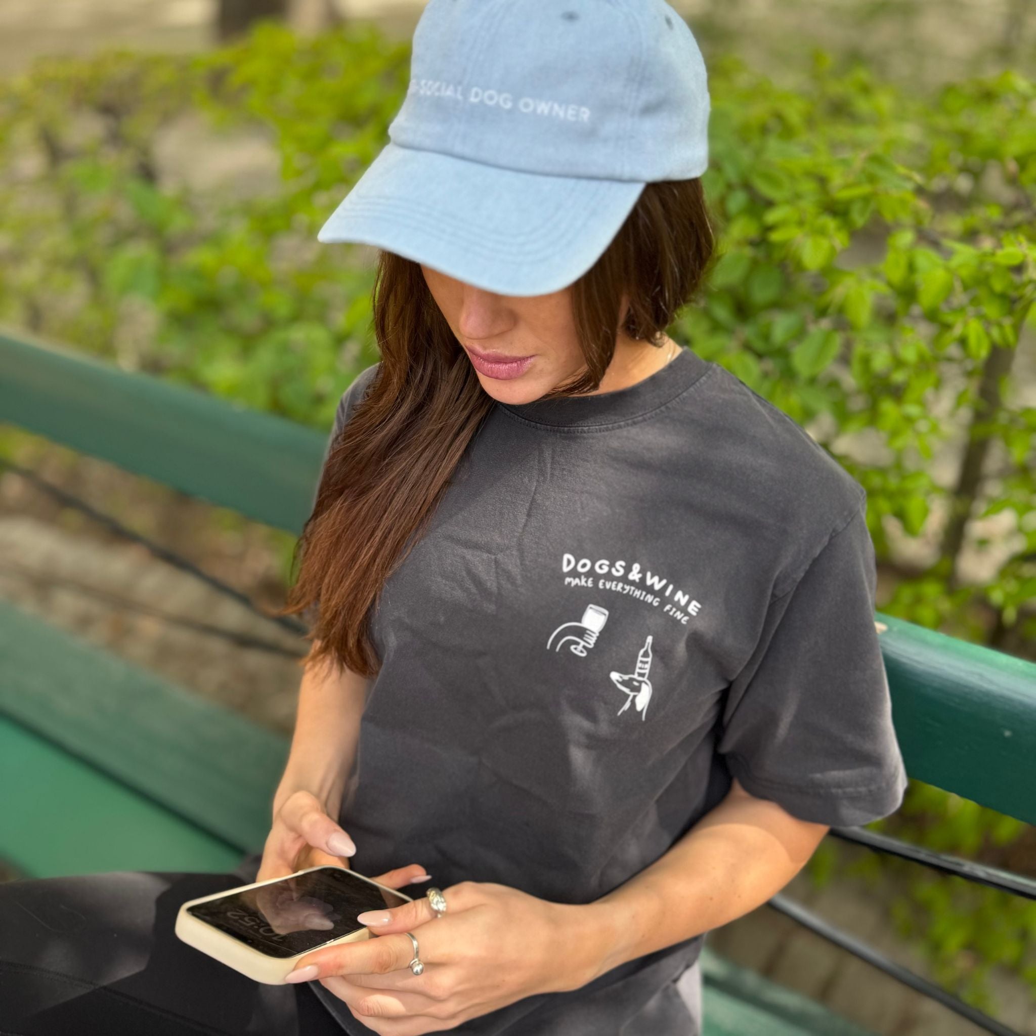 Zwart T-shirt - Dogs & Wine Make Everything Fine